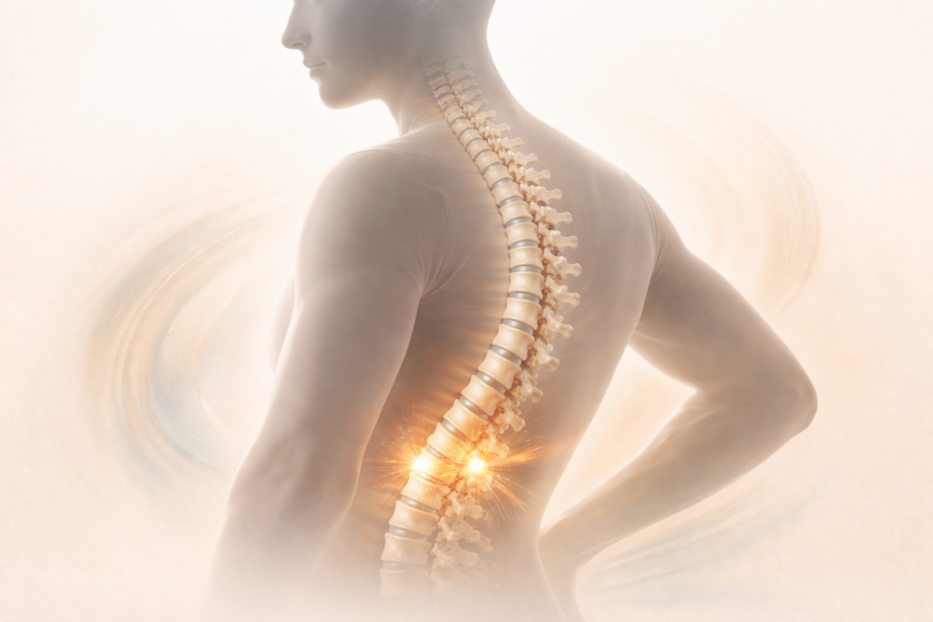 Fuerzas y fricción en la columna lumbar con sobrecarga intervertebral y aumento de compresión