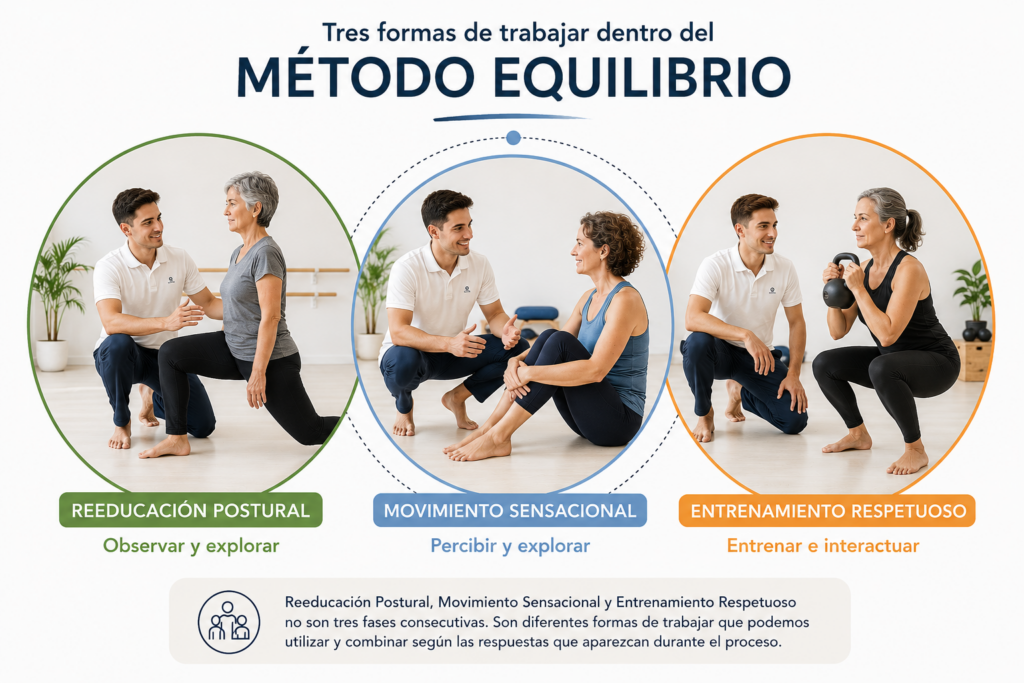 Método Equilibrio: Reeducación Postural, Movimiento Sensacional y Entrenamiento Respetuoso