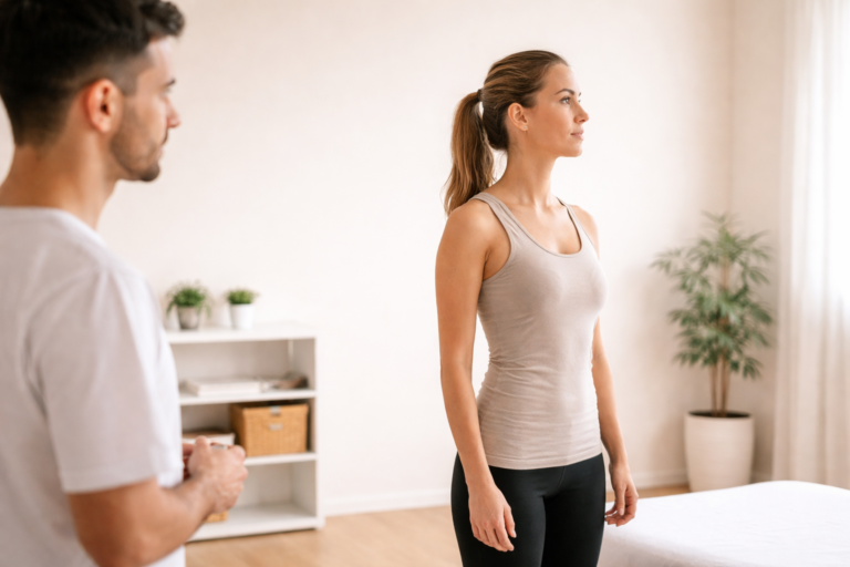 Reeducación postural en Alicante con observación corporal y análisis de la postura en un entorno de entrenamiento respetuoso